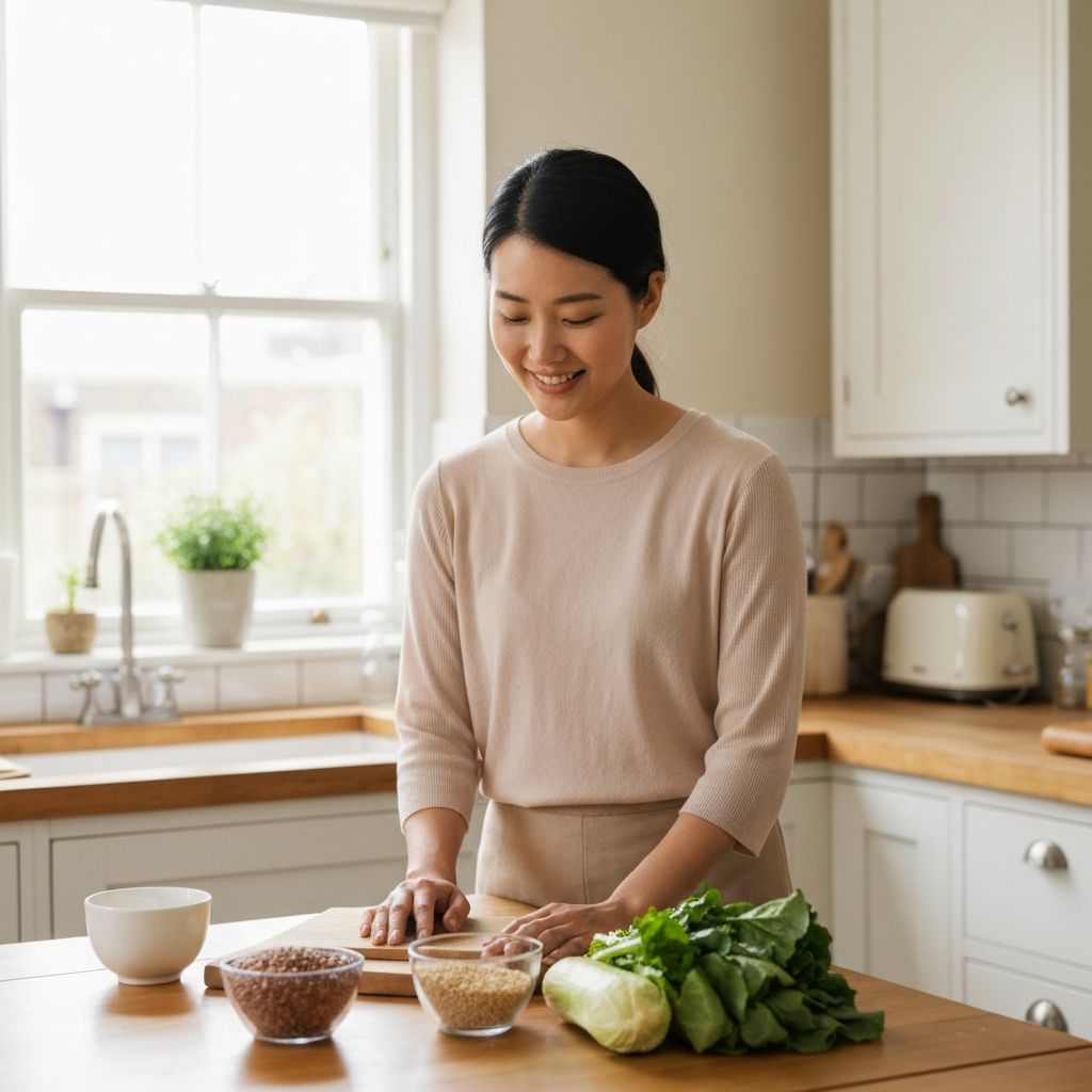 Planning a simple lunch in a bright home kitchen